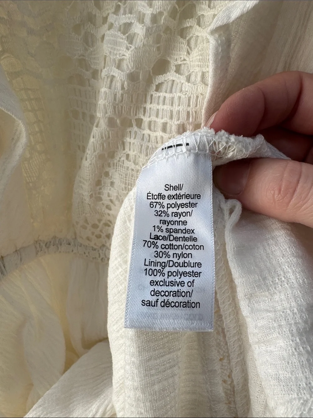 NWT Maurices Cream Ruffled Sundress